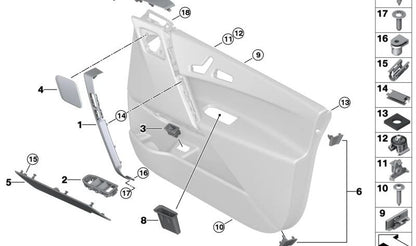 Soporte para móvil OEM 51415A0E430 para BMW iX1 (I20). Accesorio interior original BMW. Ideal para colocar el teléfono en la consola central de forma segura y accesible.