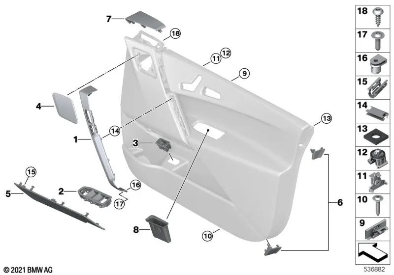 Window Lift Switch Trim for BMW I20 (OEM 51415A08286). Original BMW.