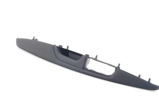 Reposabrazos puerta delantera izquierda OEM 51417239655 para BMW E90N, E91N. Color negro. Pieza original BMW.