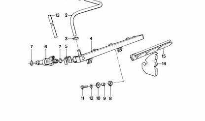 Tubo de injeção de OEM 13531460409 para motocicletas BMW K100, K100 RS, K100 RT, K100 LT. BMW Motorrad original.