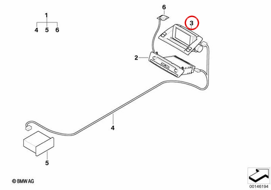 Pantalla Central (Central Information Display) OEM 65503452285 para BMW E83. Original BMW.