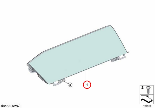 Schermo multimediale centrale OEM 65505A477C8 per BMW F40, F44. BMW originale.