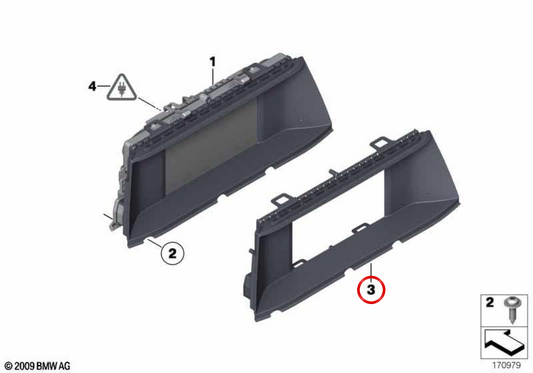 Emcellecador Idrive OEM -Taste 65509205065 für BMW F07. Original BMW.