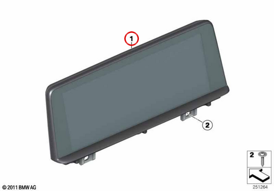 Zentralbildschirm (Zentrale Informationsanzeige) OEM 65509322123 für BMW F48, F49. Original BMW.