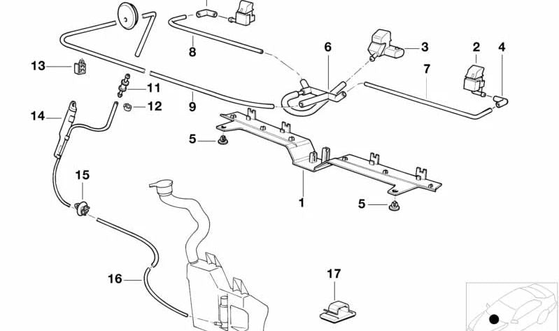 OEM 61668360178 Windshield Wiper System Splitter Connector for BMW E38. Genuine BMW.