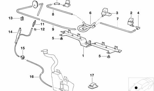 OEM 61668360178 Windshield Wiper System Splitter Connector for BMW E38. Genuine BMW.