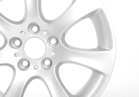 Alloy tire Design Star 124 OEM 36116775794 for BMW E60 (525i, 525d, 530d xDrive and more). Valid for rear axle. Measures: 9x18 ET55. Silver color Original BMW.