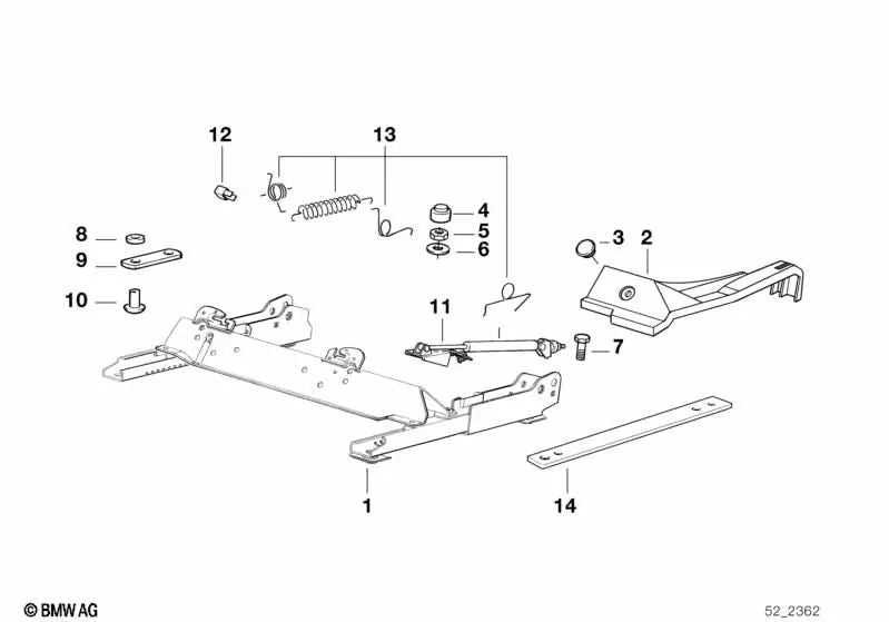 Caperuza cobertera derecha OEM 52101960792 para BMW Serie 3 E36 (316g, 316i, 318i) con motores M43. Original BMW.