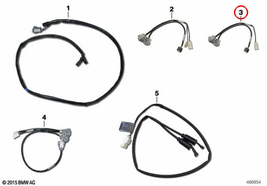 Câble de connexion OEM 65617723052 pour motos BMW R1200RT, F800GT et plus. BMW Motorrad d'origine.