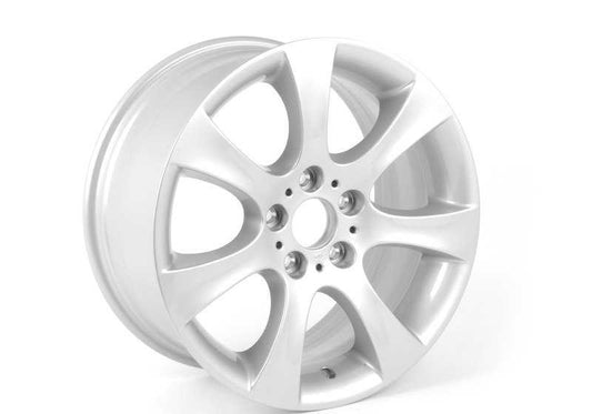 Alloy tire Design Star 124 OEM 36116775794 for BMW E60 (525i, 525d, 530d xDrive and more). Valid for rear axle. Measures: 9x18 ET55. Silver color Original BMW.
