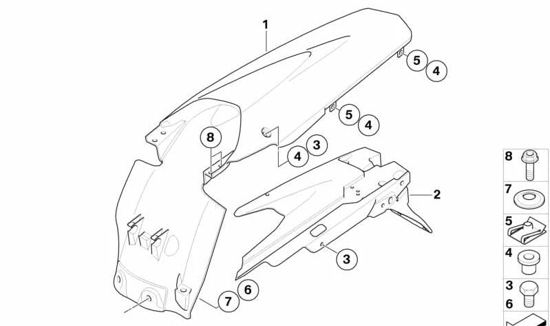 Cubierta de la rueda trasera OEM 46627710581 para BMW Motorrad G450X. Original BMW Motorrad.