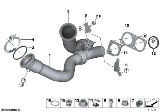 Pendelstütze for BMW F87N Series 2, F80, F80N Series 3, F82, F82N, F83, F83N Series 4 (OEM 18327851223). Genuine BMW.