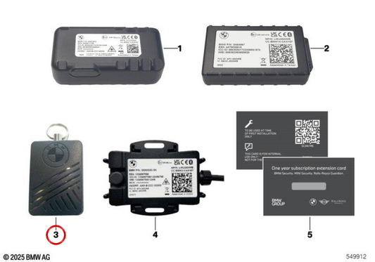 Etiqueta de driver OEM 65705A5F877 para BMW 1' F40, 3' G20, 5' G30, iX I20, X3 G01... e muito mais. BMW genuíno.