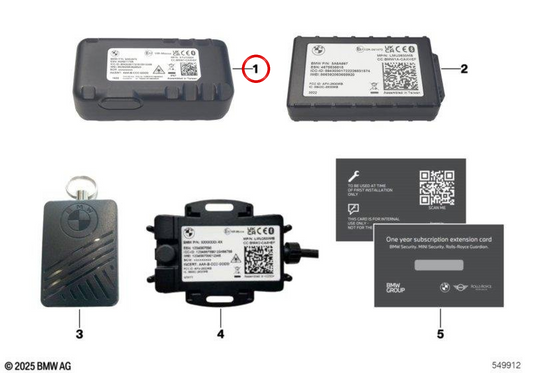 OEM 65705B5DFB6 GPS-Standortsicherheitssystem für BMW F40, F70, F87, G42, G20, G30, G11, G14, i3, iX, X1, X3, X5, X6, X7, Z4... und mehr. Original BMW.