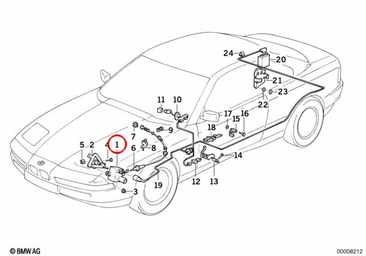 Speed ​​control actuator (Cruise Control) OEM 65711378315 for BMW E36, E34, E32, E31. Original BMW.