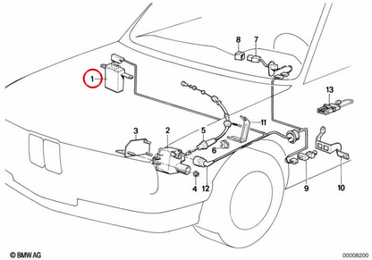 Módulo de control de velocidad de crucero OEM 65711388043 para BMW E34, E32. Original BMW.