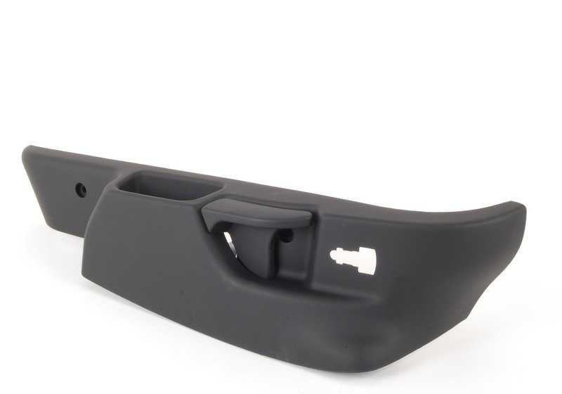 Tapa lateral derecha asiento negro OEM 52108398246 para BMW Z3 E36 (modelos: 1.8, 1.9, 2.0 con cambio manual y automático, años 1995-2002). Original BMW.