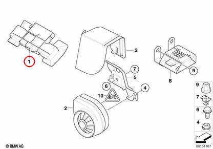 Modulo Ultrasonide OEM 65753403208 per BMW X3 E83. BMW originale.