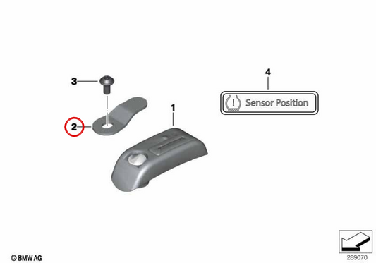 Plaque support OEM 65758527331 pour BMW Motorrad C 600 Sport, C 650 GT... et plus. BMW Motorrad d'origine.