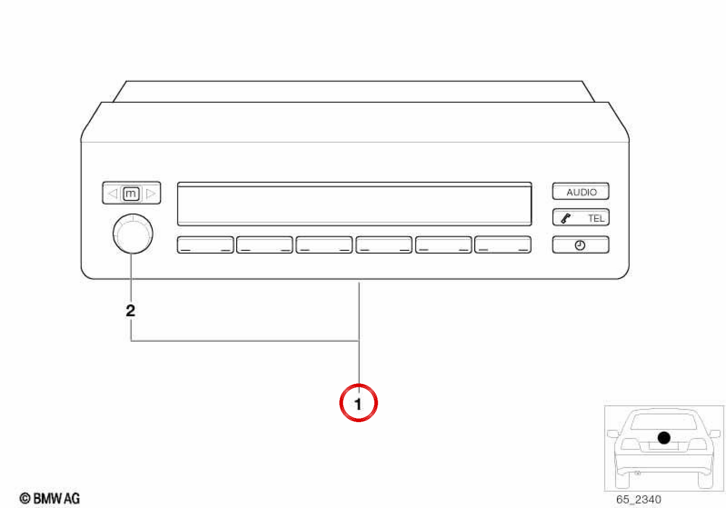 Écran d'information multiple (MID) pour BMW E39. OEM 65806914592. BMW original.