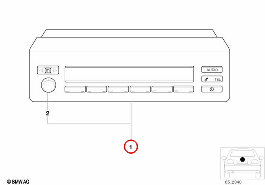 Schermata di informazioni multiple (MID) per BMW E39. OEM 65806914592. BMW originale.
