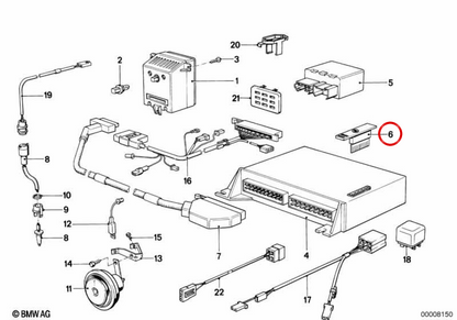 CODIERTECKER OEM 65811372933 für BMW E28. Original BMW.