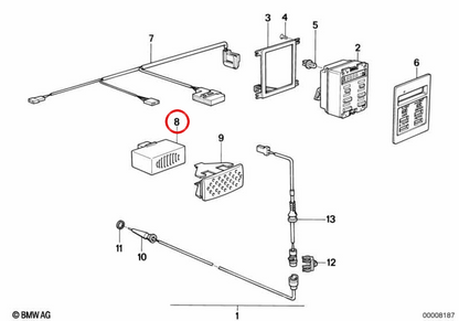 Gong acústico OEM 65811377810 para BMW E30, E28. Original BMW.