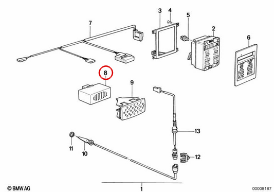 Gongo acústico OEM 65811377810 para BMW E30, E28. BMW genuíno.