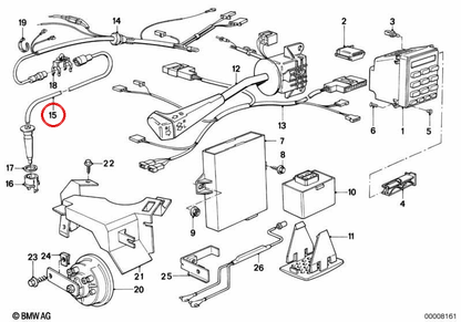 Exterior temperature sensor for BMW E30, E36, E34, E32, E31 (OEM 65811383204). Genuine BMW
