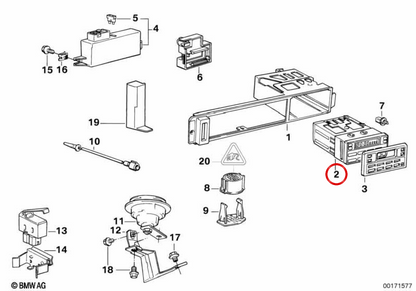 Switch del computer OEM on -board 65811384149 per BMW E34, E32. BMW originale.
