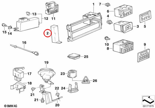 Izquierdo Embellient OEM 65811384789 für BMW E34. Original BMW.