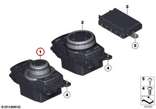 Controller iDrive OEM 65826802932 para BMW F20, F21, F22, F23, F45, F46, F87, F30, F31, F34, F35, F80, F32, F33, F36, F82, F48, F49, F39. Original BMW.