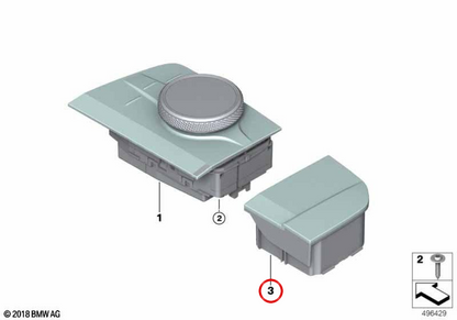 Ember per la console centrale M4 Concorso OEM 65829501549 per BMW G82. BMW originale.