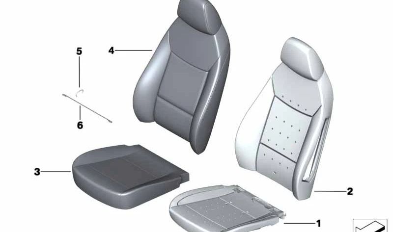 Leather seat cover for BMW Z4 E89 (OEM 52107213889). Original BMW