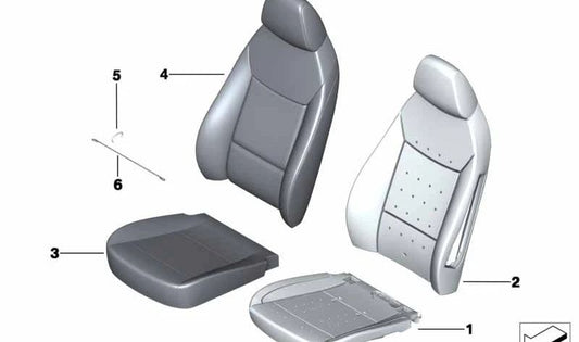 Leather seat cover for BMW Z4 E89 (OEM 52107213889). Original BMW