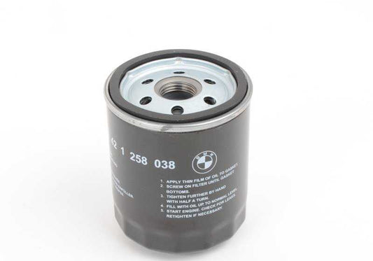 Filtro de aceite OEM 11421258038 para BMW E21, E30, E12, E28. Original BMW.