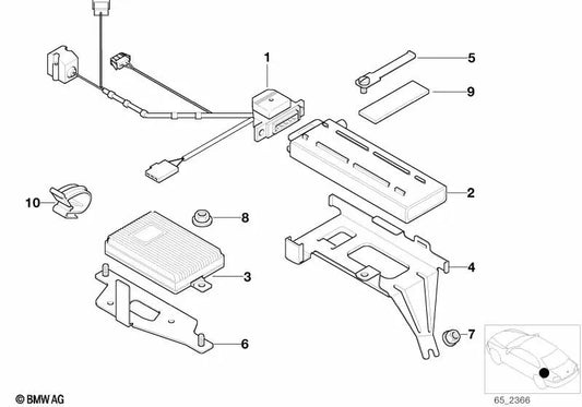 Leitungskompensator pour la série BMW 5 E39, 7 E38 Series, Z8 E52 (OEM 84218372374). BMW d'origine.