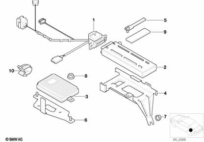 Abrazadera para BMW E36, E34, E39, E61, G32, E32, E38, E31, E89, E52, K48, K52, K46, K63, K66, K67 (OEM 61131382377). Original BMW.