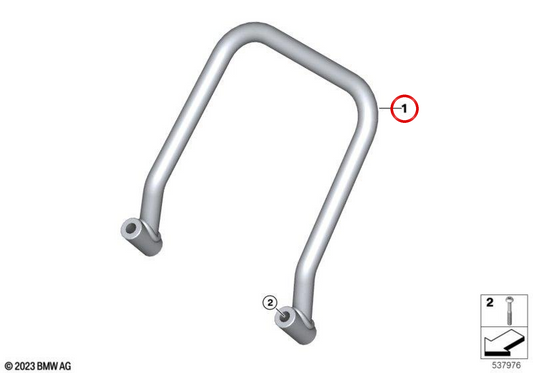 Supporto navigatore OEM 65907105865 per moto BMW R 1300 GS, R 1300 GS Adventure e R 1300 RT. Originale BMW Motorrad.