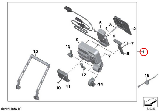 Support de navigation OEM 65908544617 pour motos BMW F750GS, F850GS, F850GS Adventure, F900GS Adventure. BMW Motorrad d'origine.