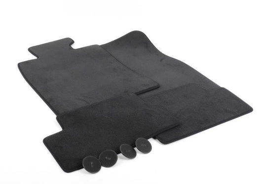 Juego de alfombrillas Esterna Velours Carbon Black OEM 51477345143 para MINI R56 LCI (04/2009 - 11/2013). Original MINI.
