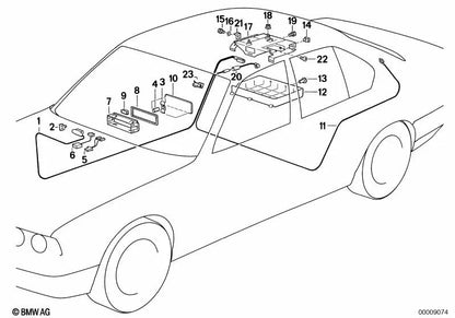 Botón de presión para BMW E30, E36, E46, E34, E39, E32, E38, E65, E66, E31, E53, E52 (OEM 61131373669). Original BMW