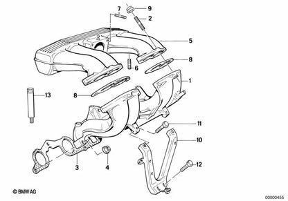 Junta sin asbesto para BMW Serie 3 E30, E36 Serie 5 E34 (OEM 11611721346). Original BMW