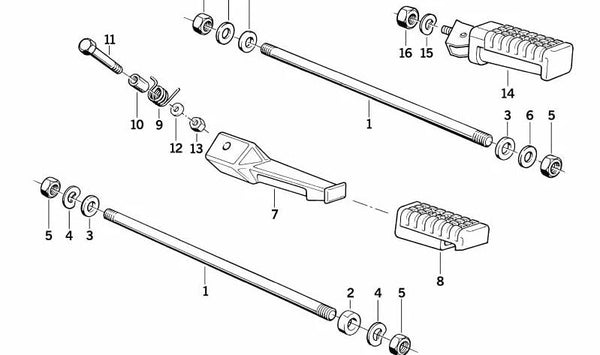 Perno de fijación 315MM OEM 46712311725 para BMW R1250GS, R1250GS Adventure, R1200GS, R1200GS Adventure, R nineT, F850GS, F750GS, F800GS, F700GS, F650GS. Original BMW.