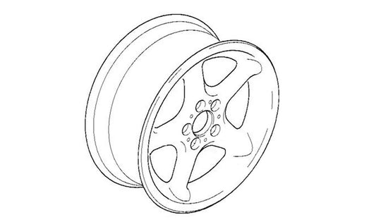 Alloy wheels Multirradio Design (Styling 18) OEM 36111092608 for BMW E36 and Z3. Original BMW.