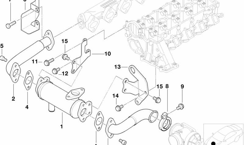 Junta metálica OEM 11712249885 para BMW E46, E39. Pieza original BMW utilizada en el sistema de reducción de emisiones y refrigeración.
