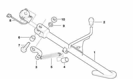 Manga de borracha OEM 46521237786 Para motocicletas BMW K1200 GT, K1200 RS, K75, K1, K100 ... e muito mais. BMW Motorrad original.