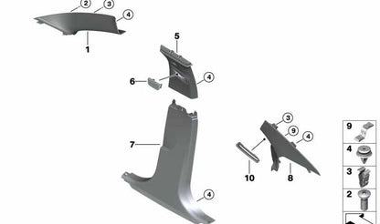 Abrazadera OEM 07147142116 para BMW F20, F25, F26, E90, F30, F35, F80, F36. Original BMW.