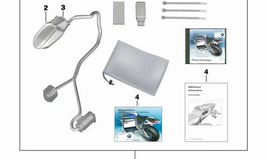 Manguito de goma OEM 77538526201 para motos BMW HP4, S 1000 RR, S 1000 R, S 1000 XR. Original BMW Motorrad.