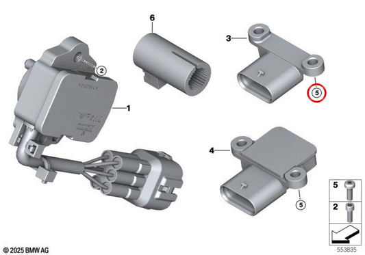 Parafuso ISA M4x22 OEM 66127914023 para BMW Motorrad C CE 02, CE 02 AM. Originais BMW Motorrad.